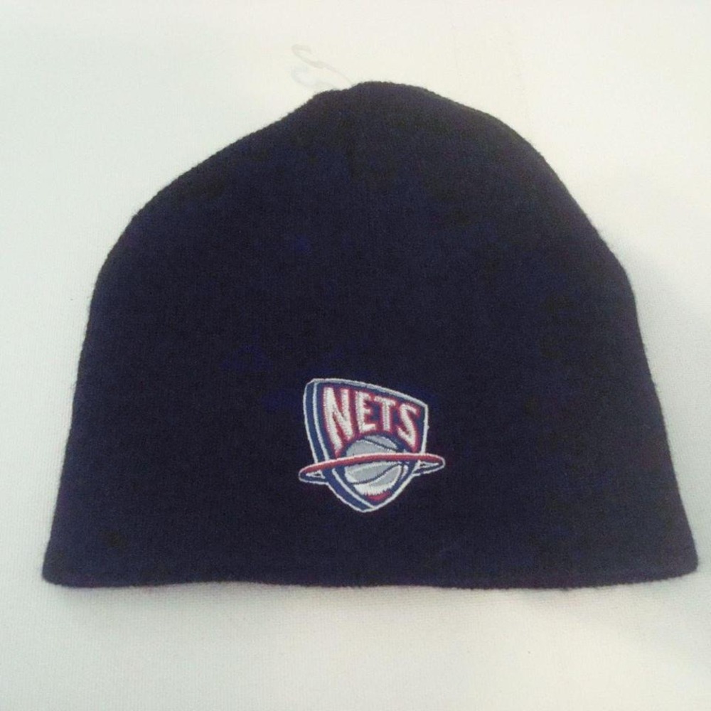 NEW JERSEY NETS BEANIE KNIT TOBOGGAN SKI HAT CAP VINTAGE 00S Y2K W1